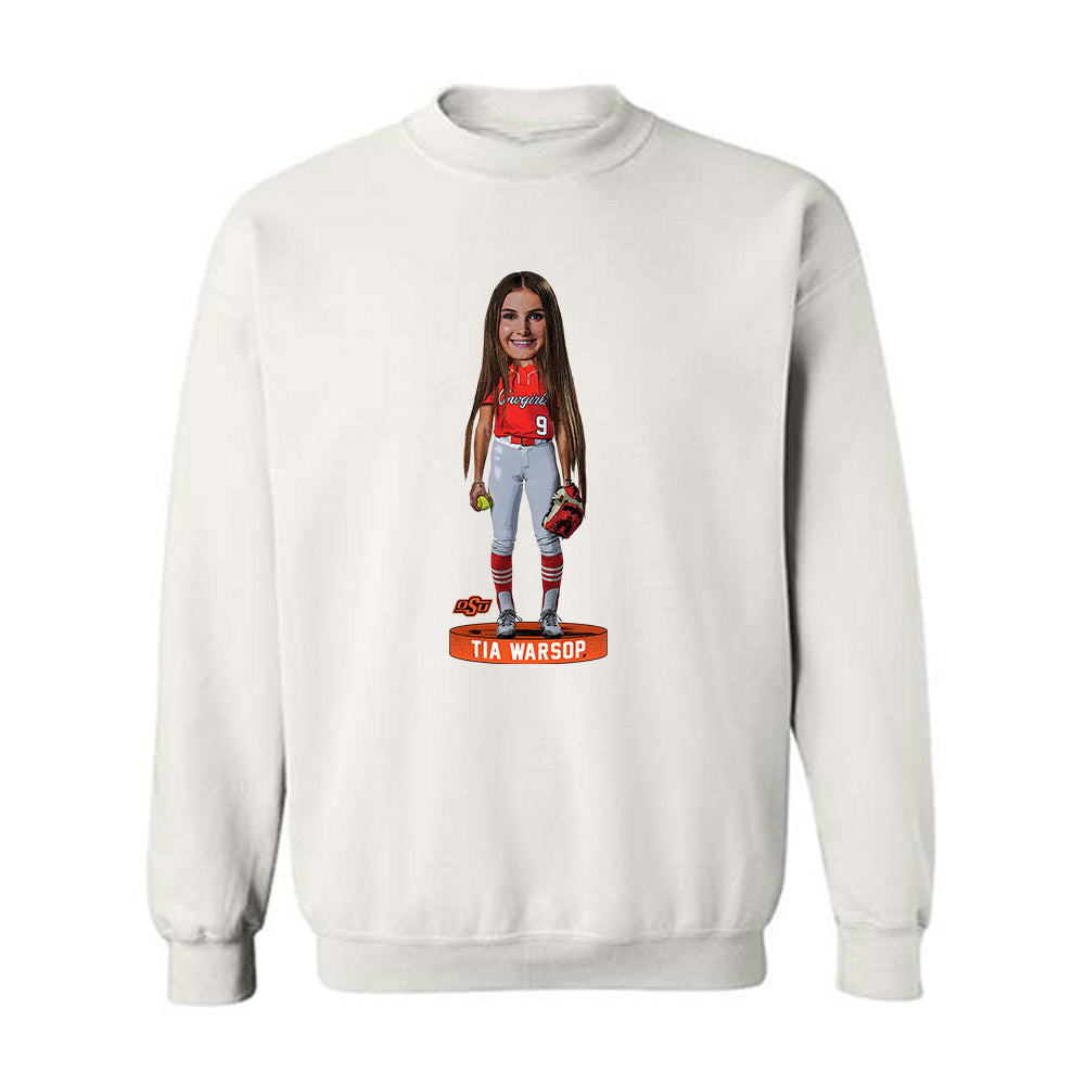 Oklahoma State - NCAA Softball : Tia Warsop - Crewneck Sweatshirt Individual Caricature
