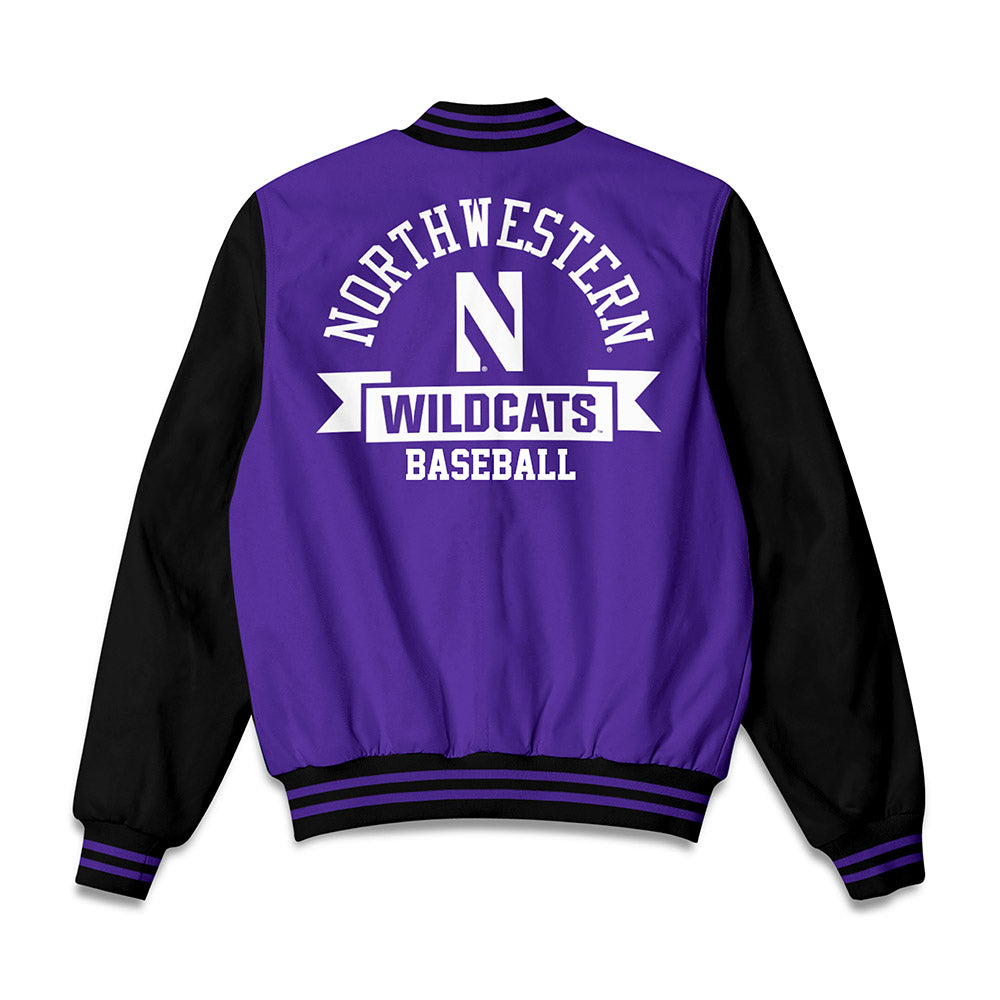 Northwestern - NCAA Baseball : Tommy Bridges - Bomber Jacket-1