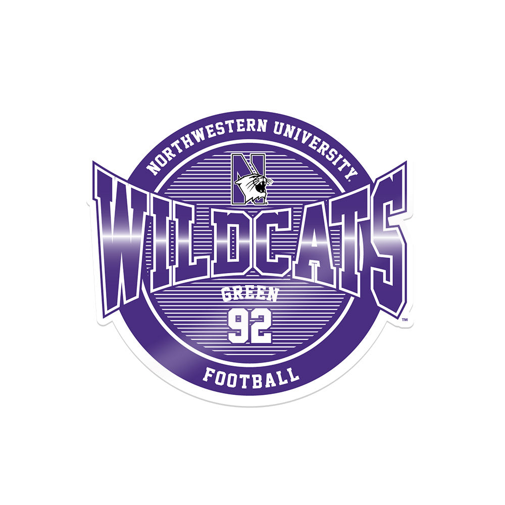 Northwestern - NCAA Football : Mason Green - Sticker