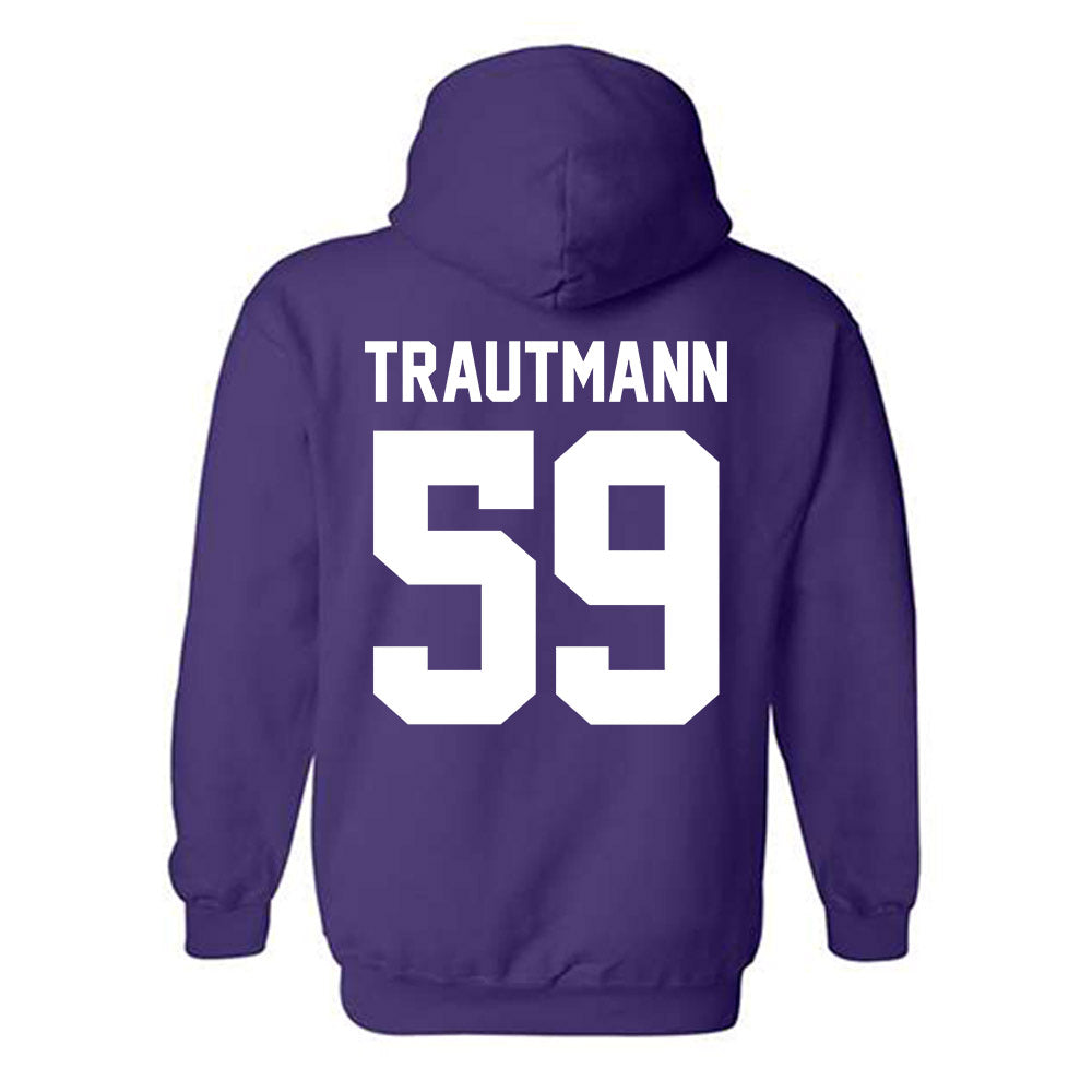 Northwestern - NCAA Football : Jack Trautmann - Classic Shersey Hooded Sweatshirt-1