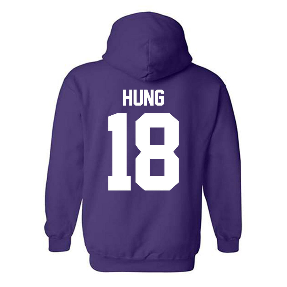 Northwestern - NCAA Women's Fencing : Juliana Hung - Classic Shersey Hooded Sweatshirt-1