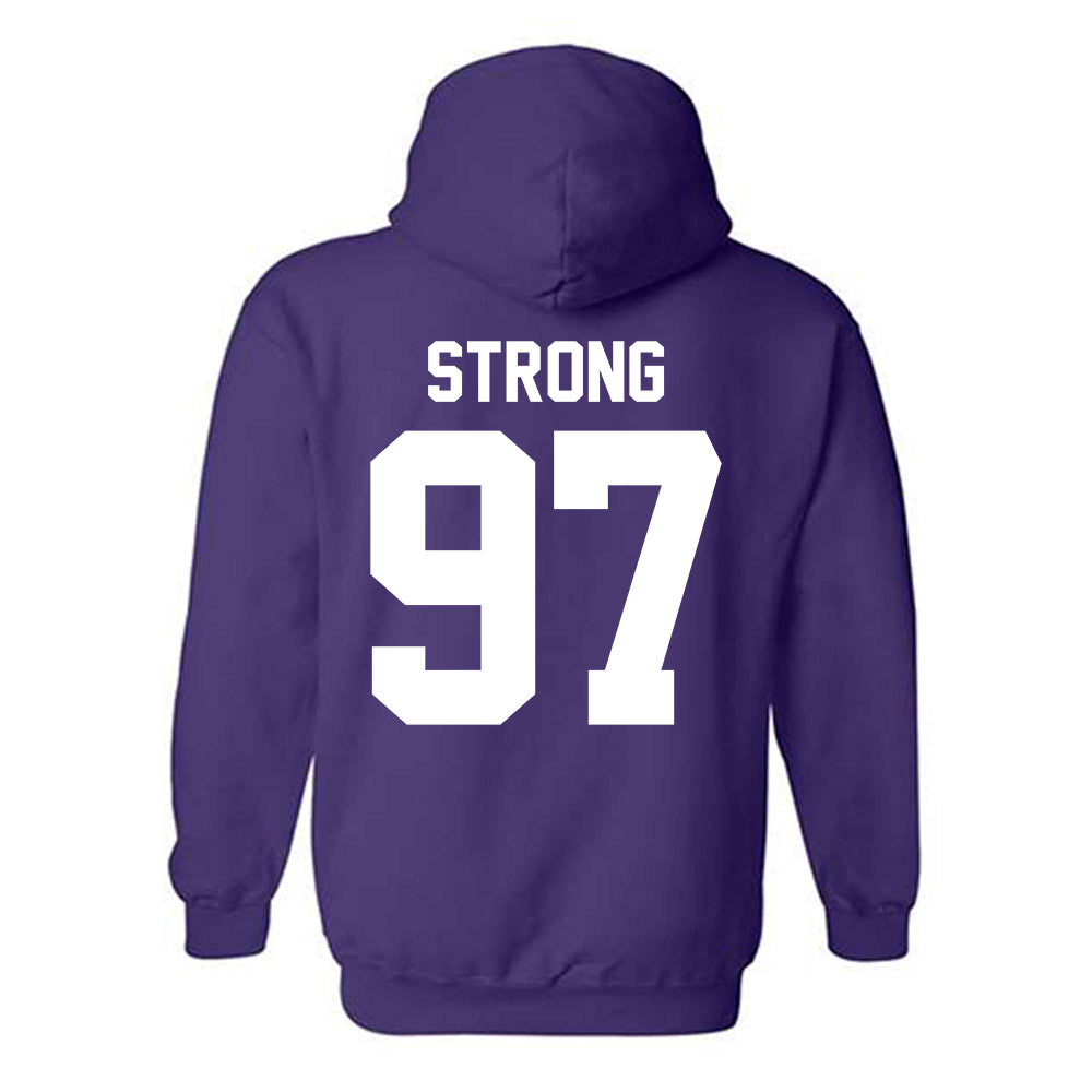 Northwestern - NCAA Football : Braxton Strong - Classic Shersey Hooded Sweatshirt-1