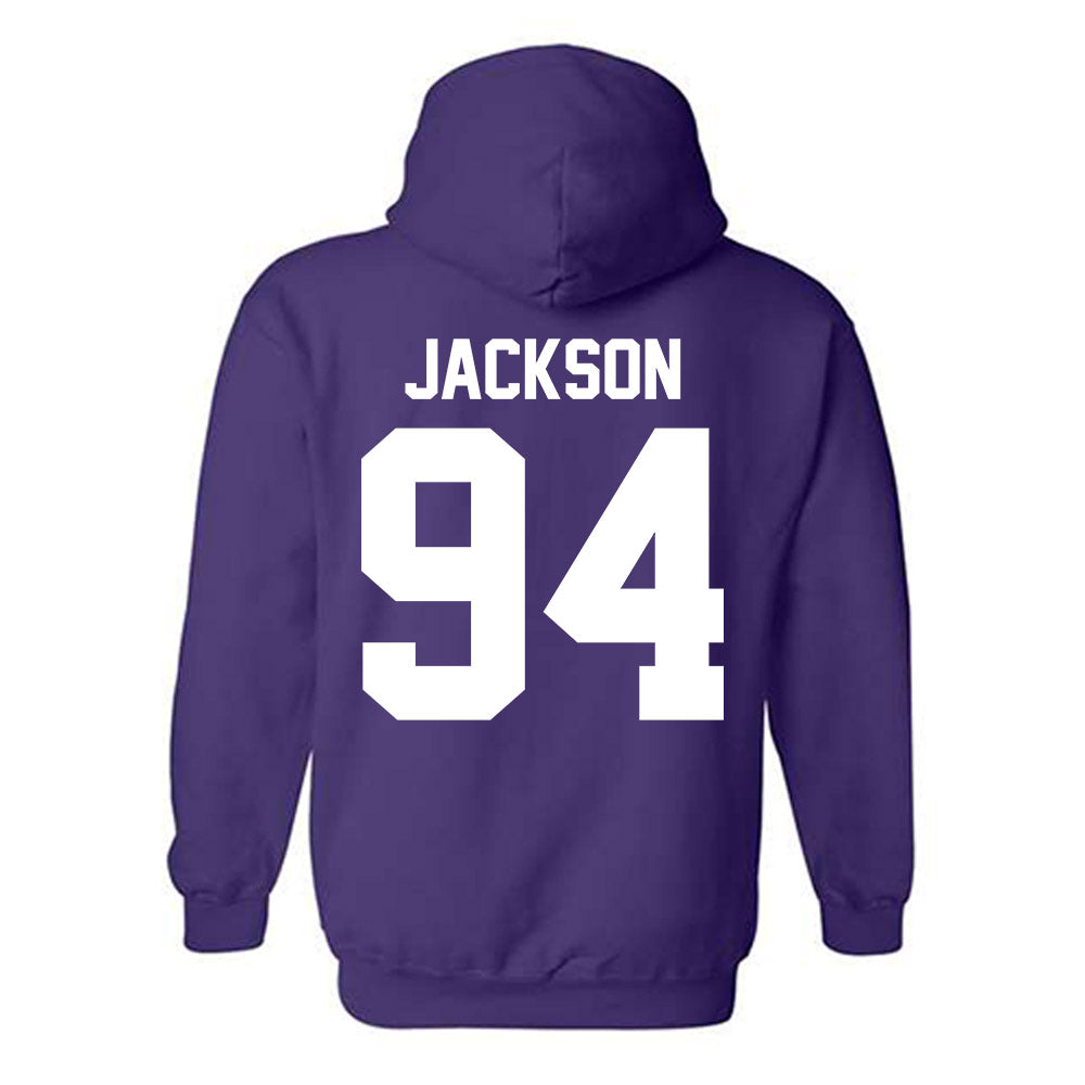 Northwestern - NCAA Football : Miguel Jackson - Classic Shersey Hooded Sweatshirt-1