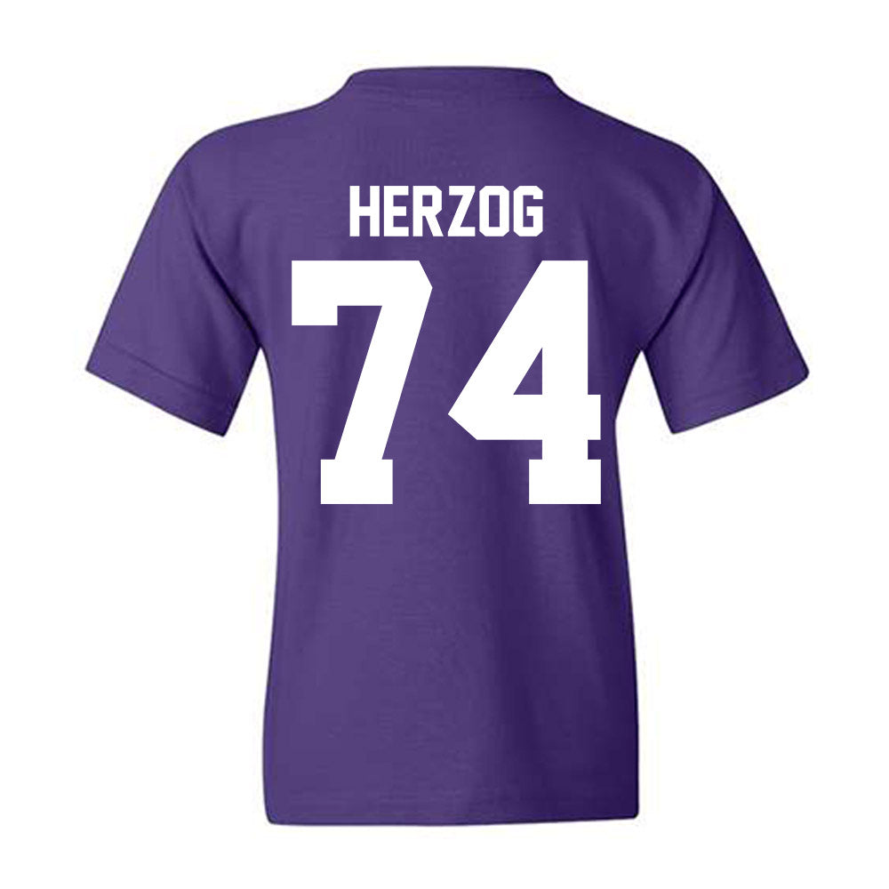 Northwestern - NCAA Football : Nicholas Herzog - Classic Shersey Youth T-Shirt-1