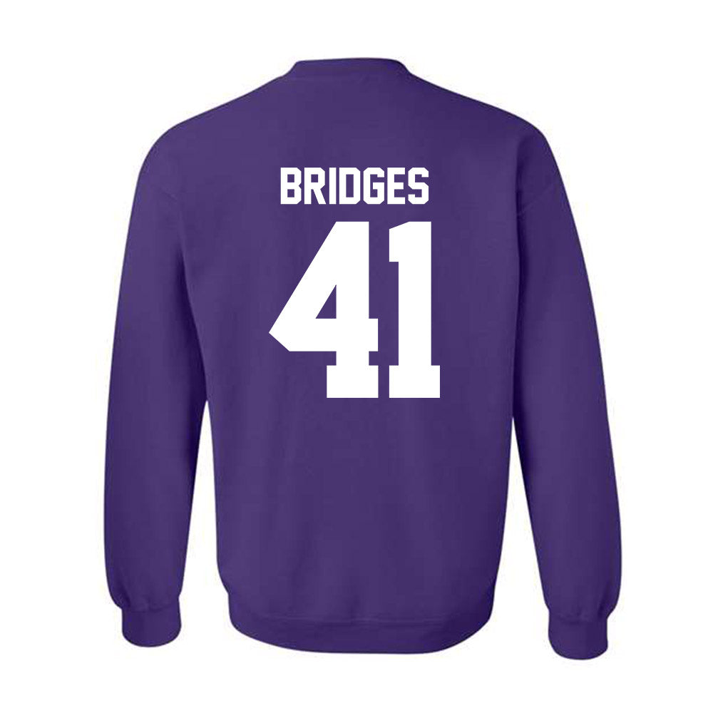Northwestern - NCAA Baseball : Tommy Bridges - Classic Shersey Crewneck Sweatshirt-1