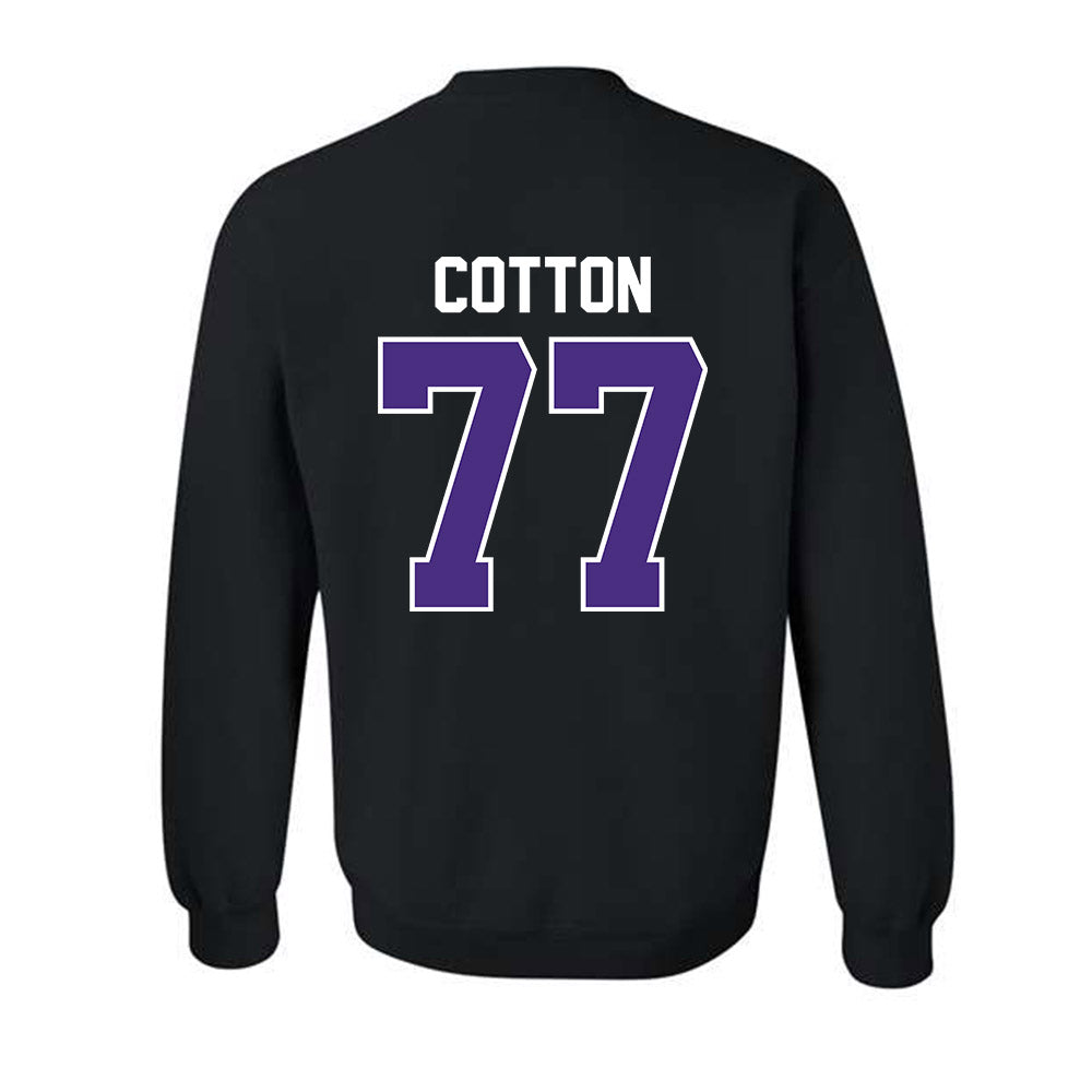 Northwestern - NCAA Football : Idrys Cotton - Classic Shersey Crewneck Sweatshirt-1