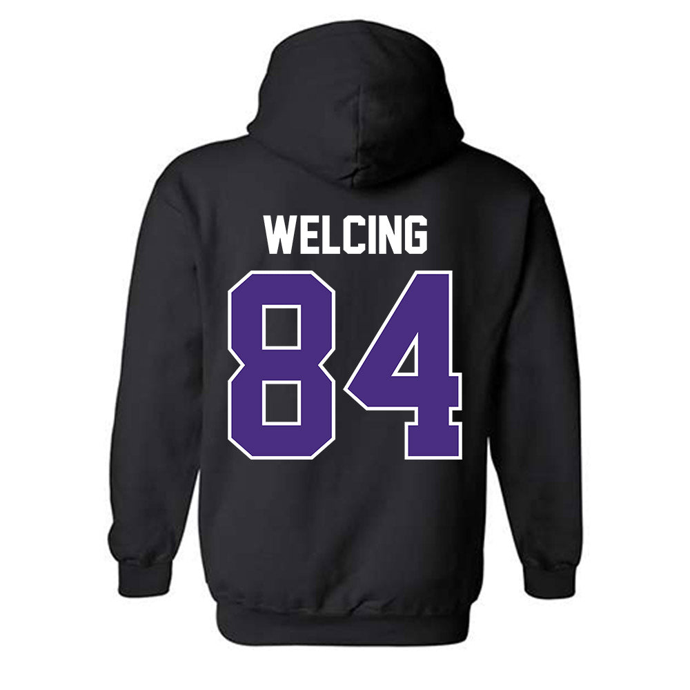 Northwestern - NCAA Football : Hunter Welcing - Classic Shersey Hooded Sweatshirt-1