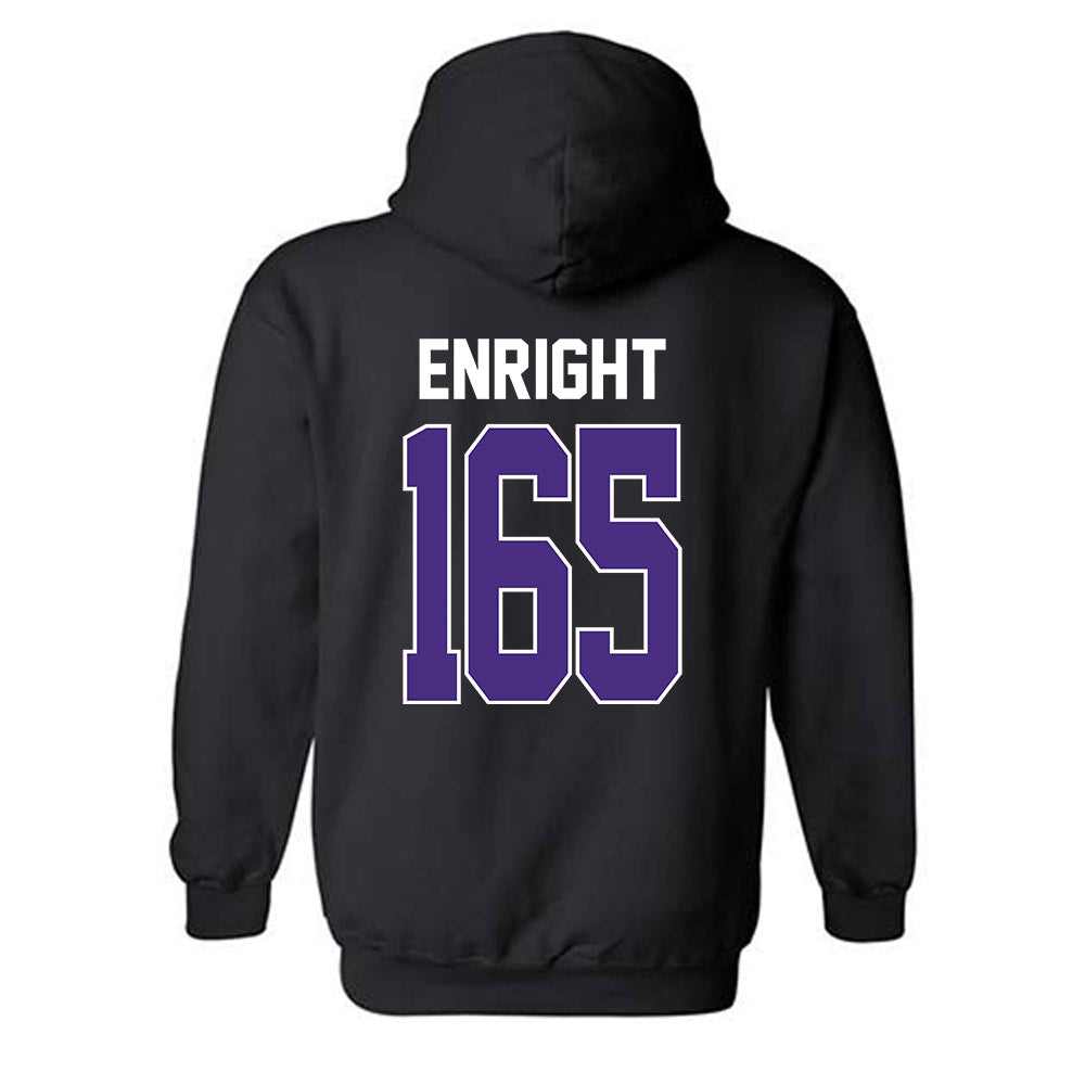 Northwestern - NCAA Wrestling : Eddie Enright - Classic Shersey Hooded Sweatshirt-1