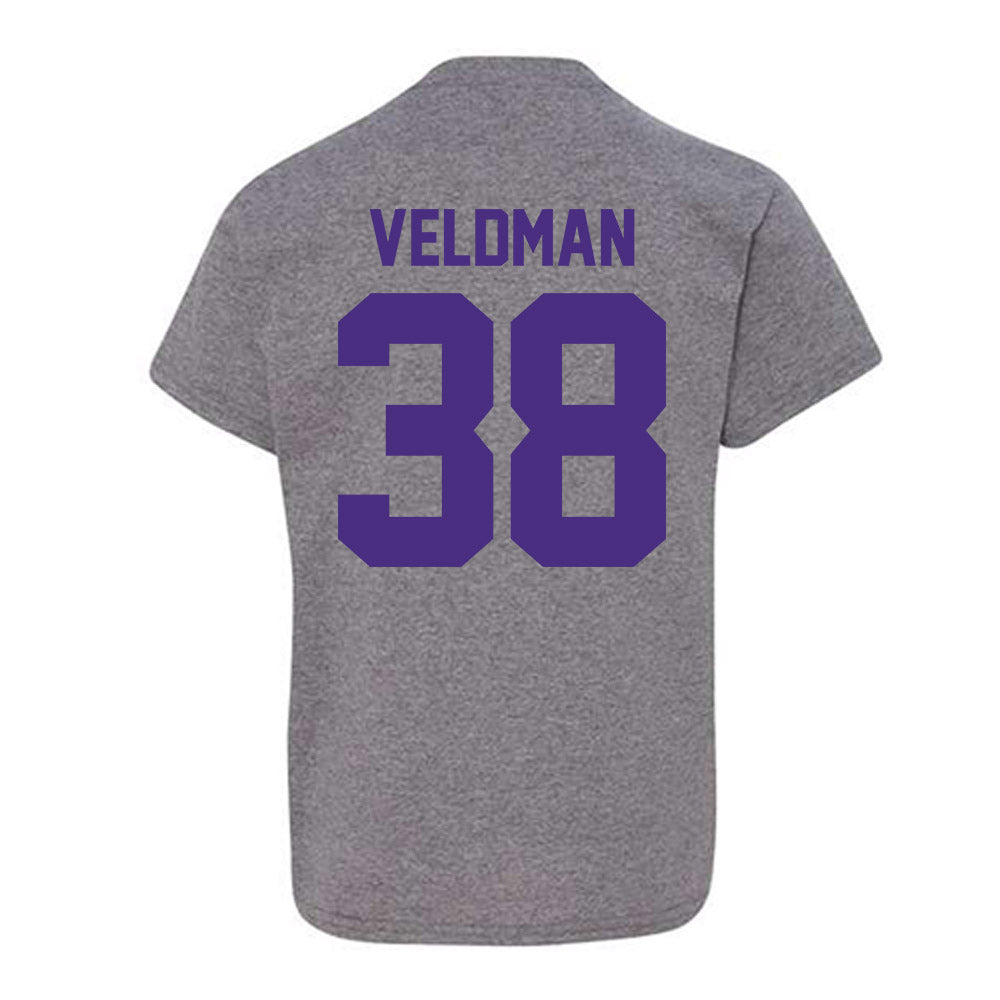 Northwestern - NCAA Football : Joshua Veldman - Classic Shersey Youth T-Shirt-1