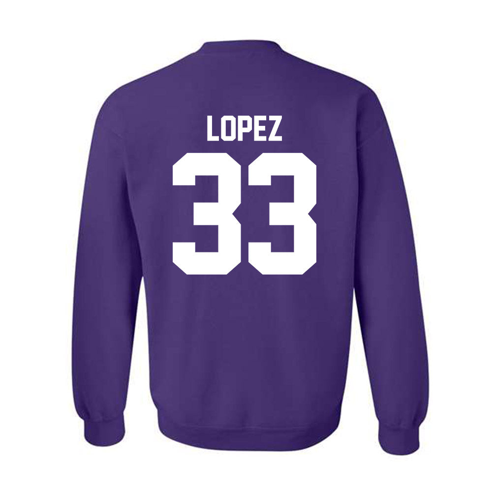 Northwestern - NCAA Women's Basketball : Amparo Lopez - Sports Shersey Crewneck Sweatshirt-1