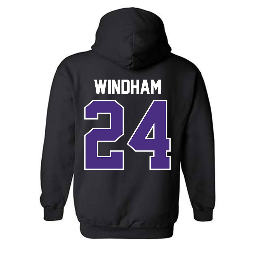 Northwestern - NCAA Men's Basketball : KJ Windham - Sports Shersey Hooded Sweatshirt