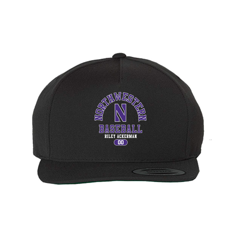 Northwestern - NCAA Baseball : Riley Ackerman - Snapback Hat-0
