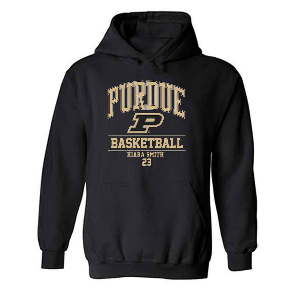 Purdue - NCAA Women's Basketball : Kiara Smith - Classic Fashion Shersey Hooded Sweatshirt-0