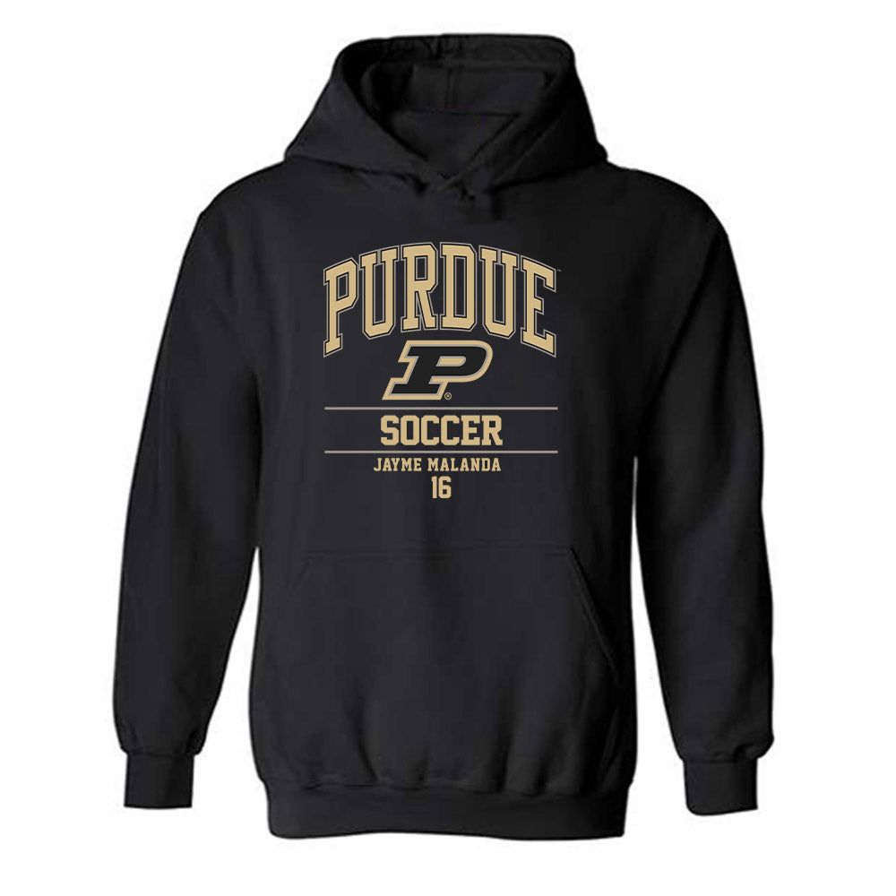 Purdue - NCAA Women's Soccer : Jayme Malanda - Classic Fashion Shersey Hooded Sweatshirt-0