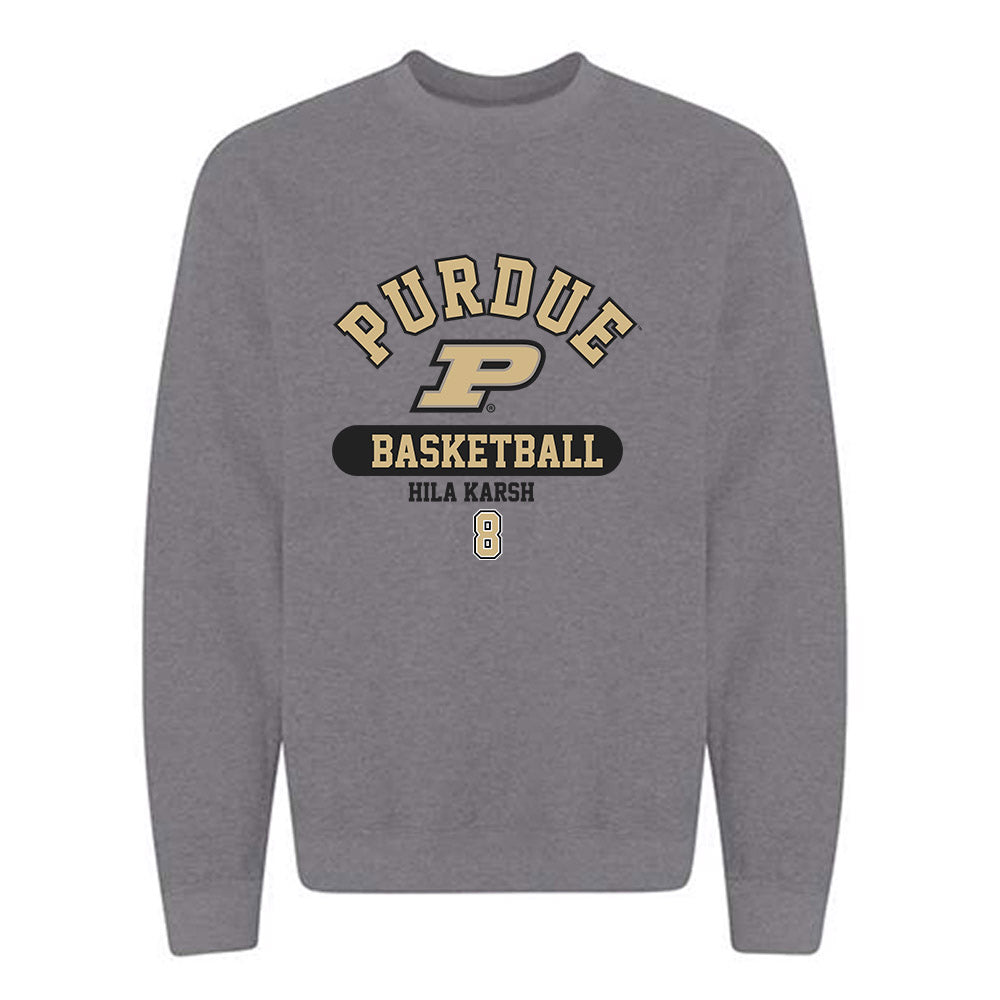 Purdue - NCAA Women's Basketball : Hila Karsh - Classic Fashion Shersey Crewneck Sweatshirt-0