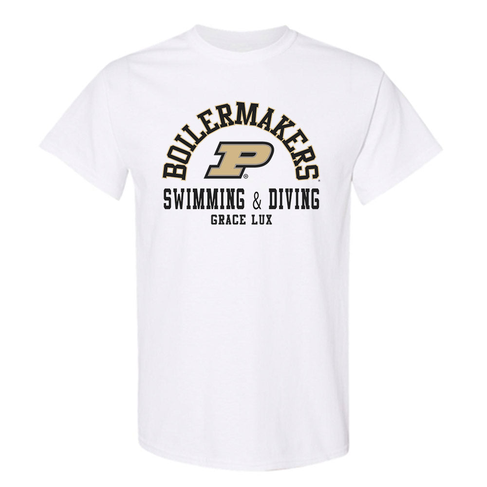 Purdue - NCAA Women's Swimming & Diving : Grace Lux - Classic Fashion Shersey T-Shirt-0