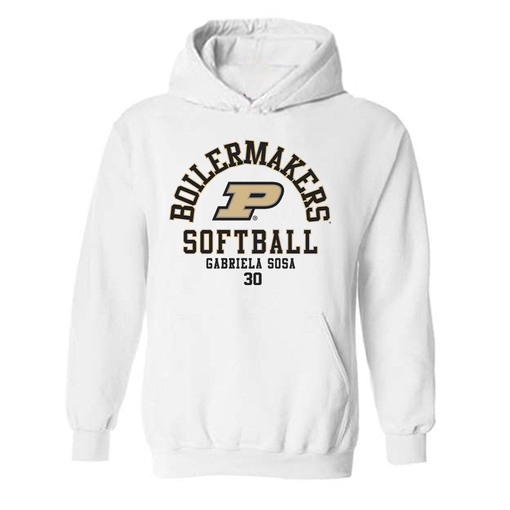 Purdue - NCAA Softball : Gabriela Sosa - Classic Fashion Shersey Hooded Sweatshirt-0