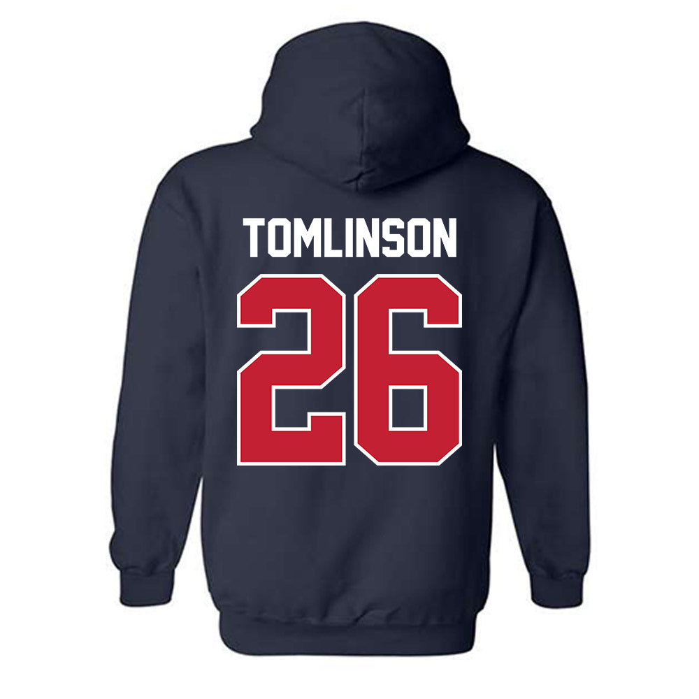 St. Johns - NCAA Men's Soccer : Kaief Tomlinson - Classic Shersey Hooded Sweatshirt-1