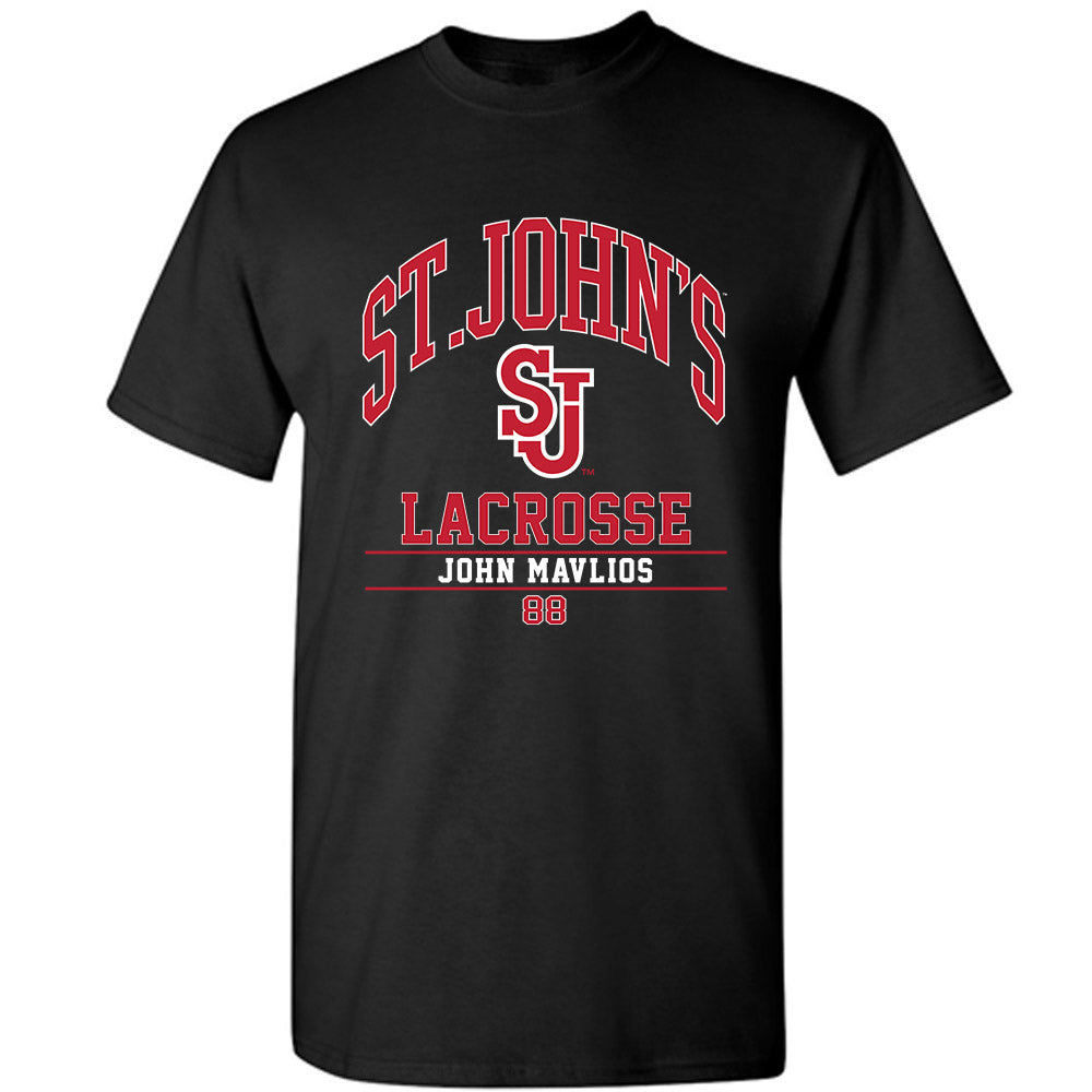 St. Johns - NCAA Men's Lacrosse : John Mavlios - Classic Fashion Shersey T-Shirt-0