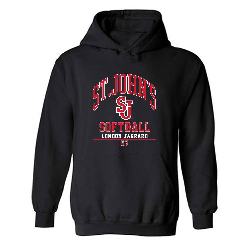 St. Johns - NCAA Softball : London Jarrard - Classic Fashion Shersey Hooded Sweatshirt