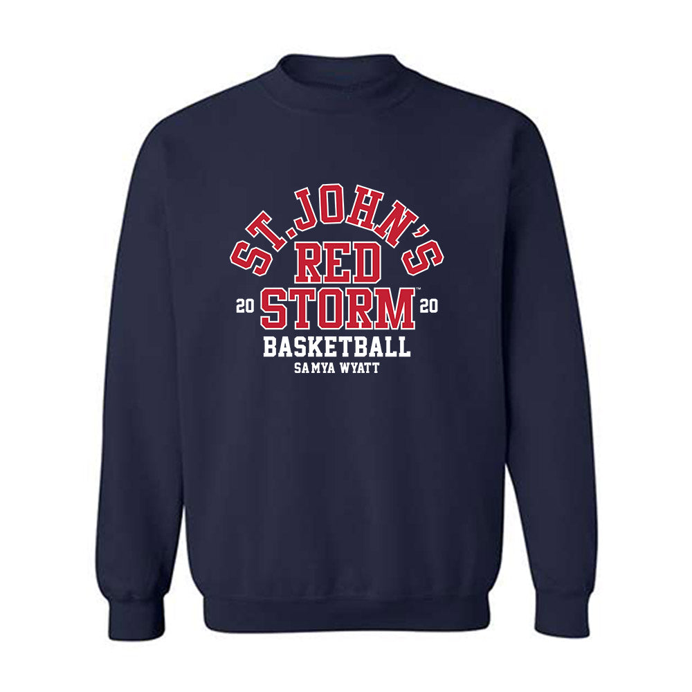 St. Johns - NCAA Women's Basketball : Sa'Mya Wyatt - Classic Fashion Shersey Crewneck Sweatshirt-0