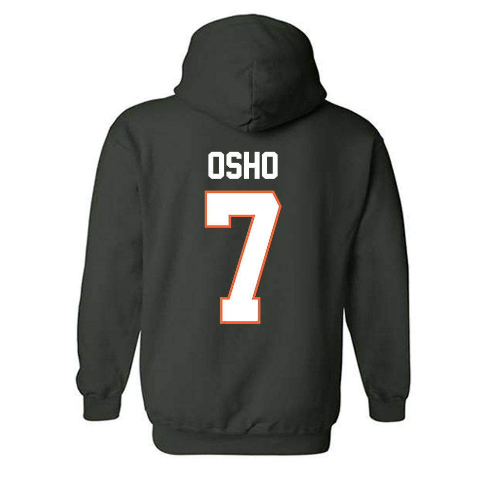 Miami - NCAA Women's Basketball : Danielle Osho - Classic Shersey Hooded Sweatshirt-1