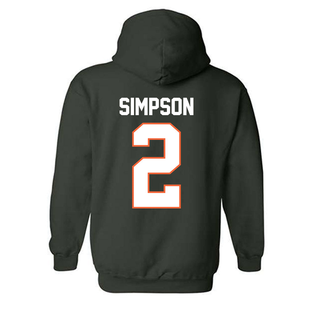 Miami - NCAA Women's Soccer : Emilie Simpson - Classic Shersey Hooded Sweatshirt-1