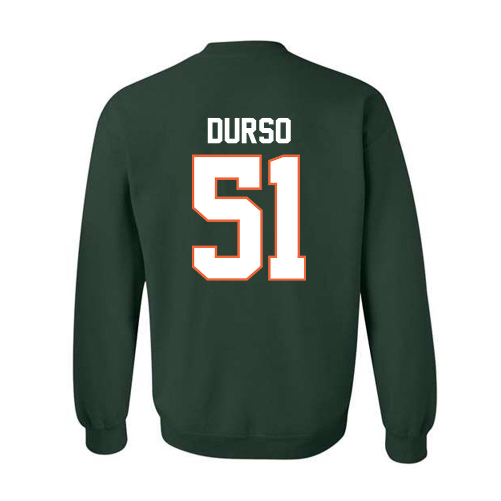 Miami - NCAA Baseball : Jack Durso - Classic Shersey Crewneck Sweatshirt-1