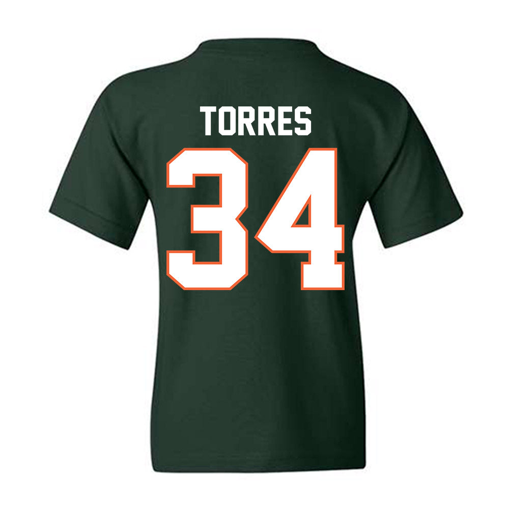 Miami - NCAA Baseball : Michael Torres - Classic Shersey Youth T-Shirt-1