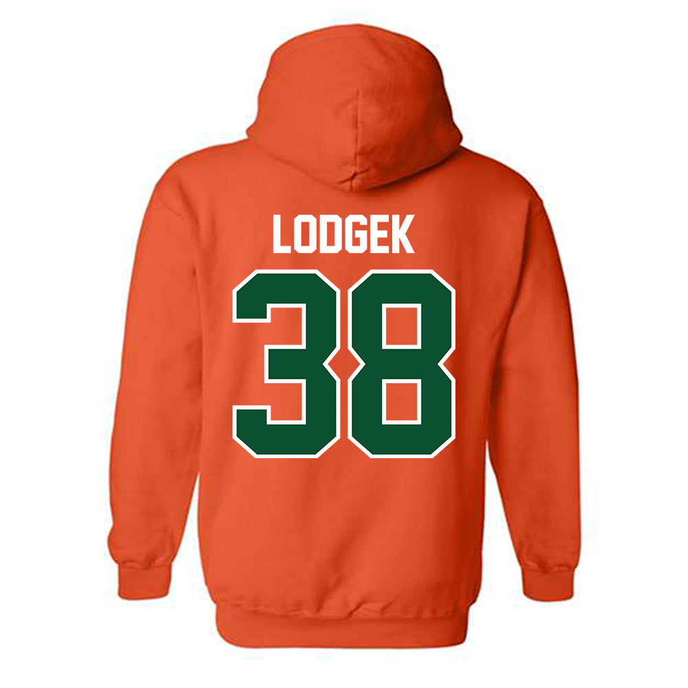 Miami - NCAA Baseball : Jake Lodgek - Classic Shersey Hooded Sweatshirt-1