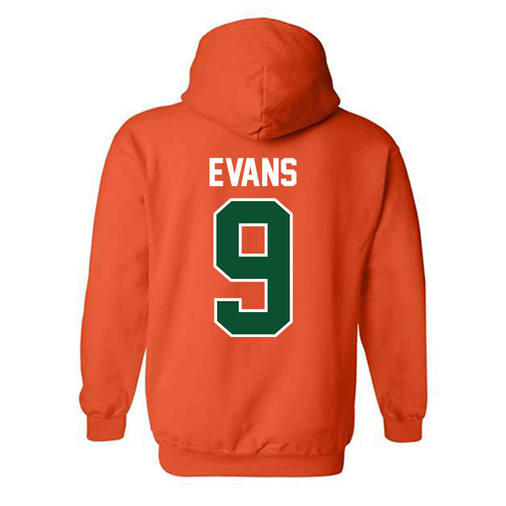 Miami - NCAA Baseball : Rob Evans - Classic Shersey Hooded Sweatshirt-1