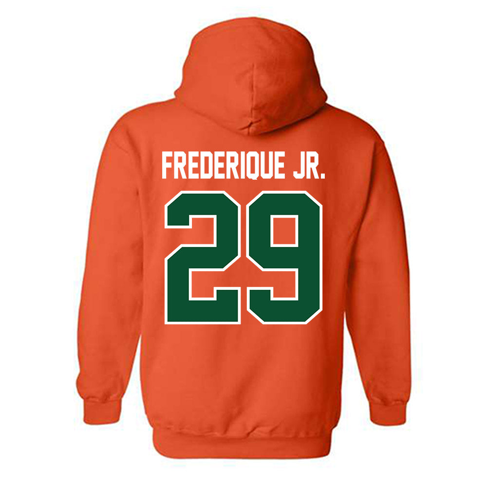 Miami - NCAA Football : OJ Frederique Jr. - Classic Shersey Hooded Sweatshirt-1