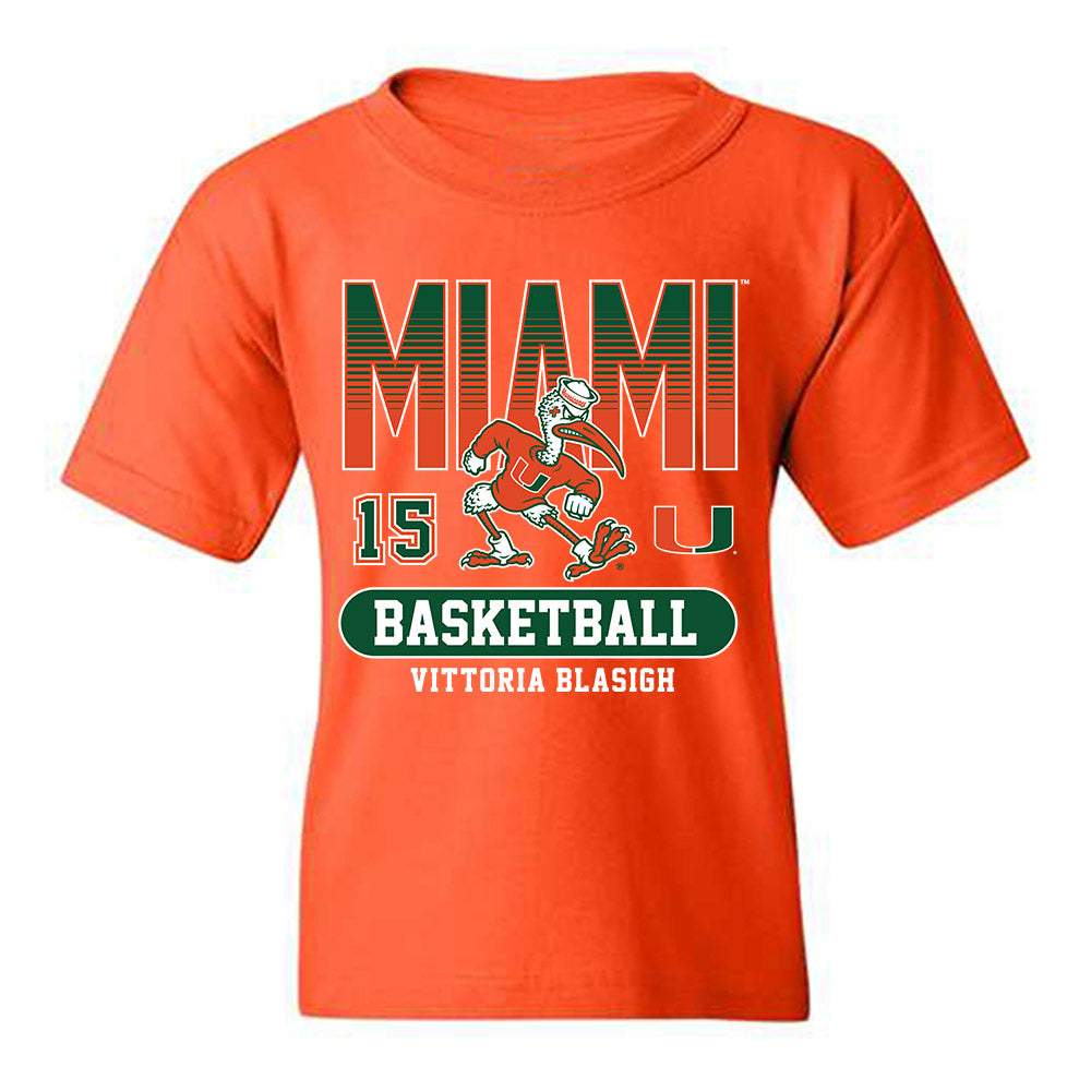 Miami - NCAA Women's Basketball : Vittoria Blasigh - Classic Fashion Shersey Youth T-Shirt-0