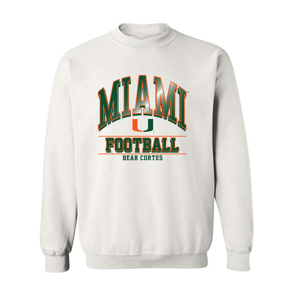 Miami - NCAA Football : Bear Cortes - Classic Fashion Shersey Crewneck Sweatshirt-0
