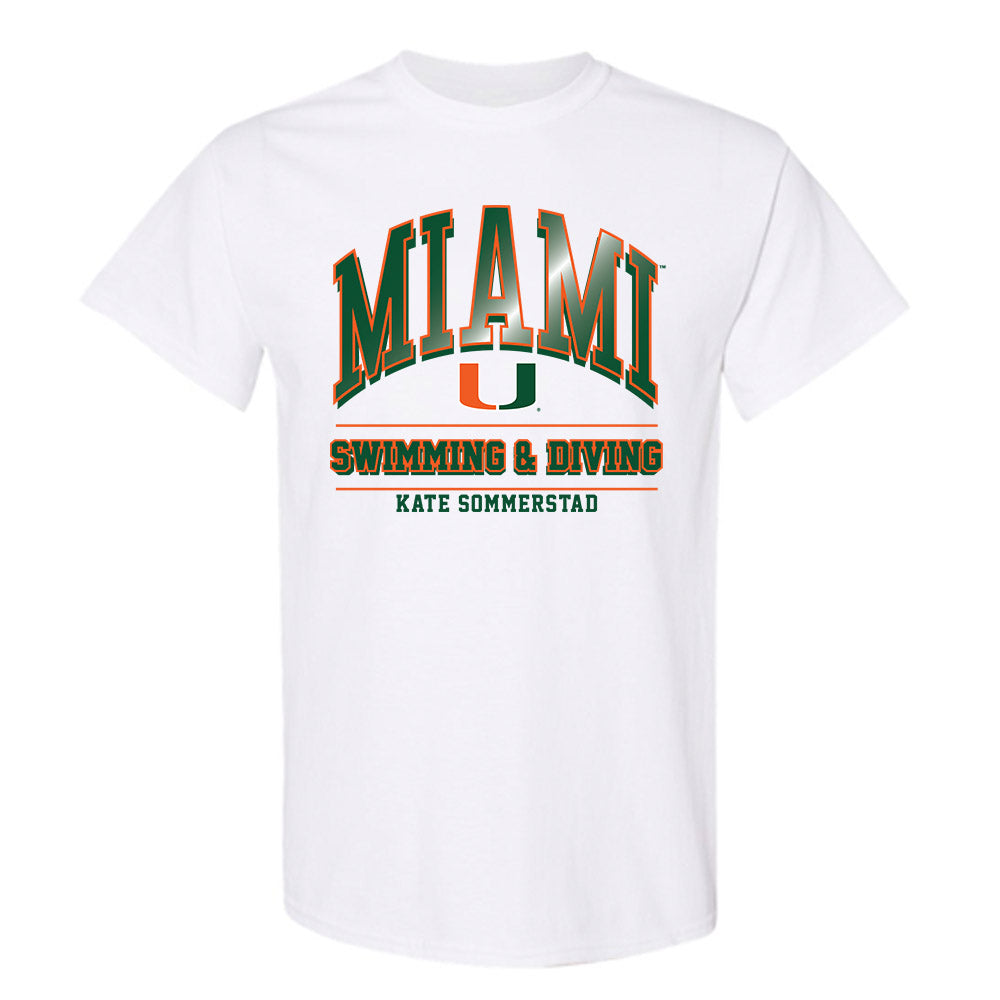 Miami - NCAA Women's Swimming & Diving : Kate Sommerstad - Classic Fashion Shersey T-Shirt-0