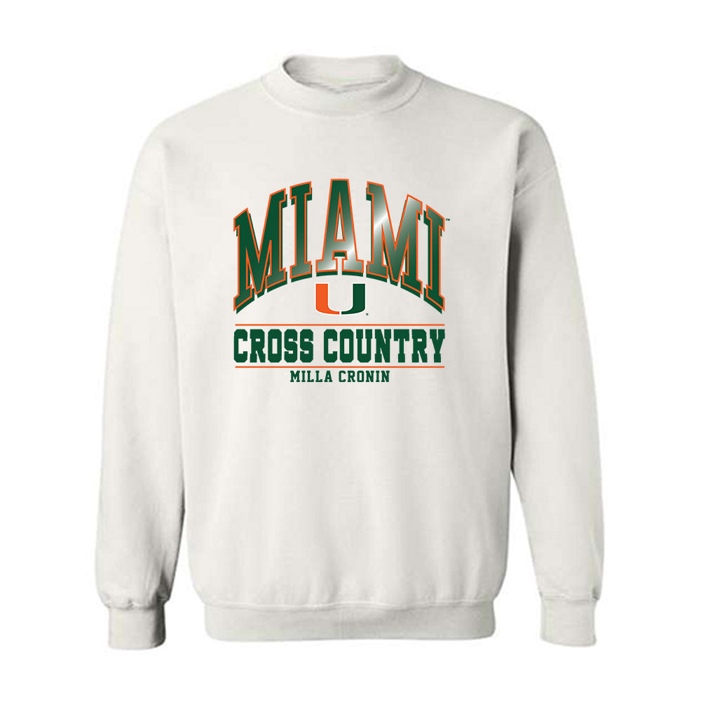 Miami - NCAA Women's Cross Country : Milla Cronin - Classic Fashion Shersey Crewneck Sweatshirt-0