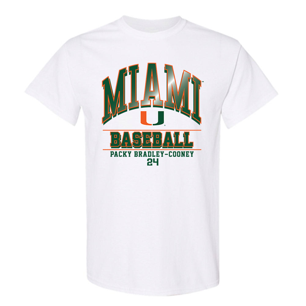 Miami - NCAA Baseball : Packy Bradley-Cooney - Classic Fashion Shersey T-Shirt-0