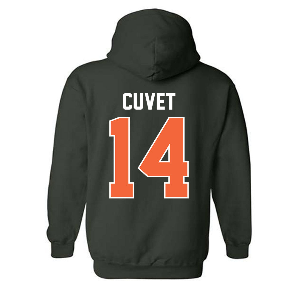 Miami - NCAA Baseball : Daniel Cuvet - Sports Shersey Hooded Sweatshirt-1