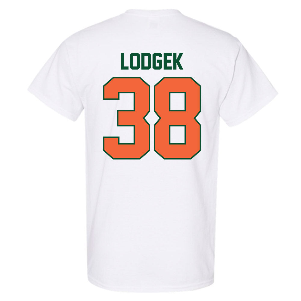 Miami - NCAA Baseball : Jake Lodgek - Sports Shersey T-Shirt-1