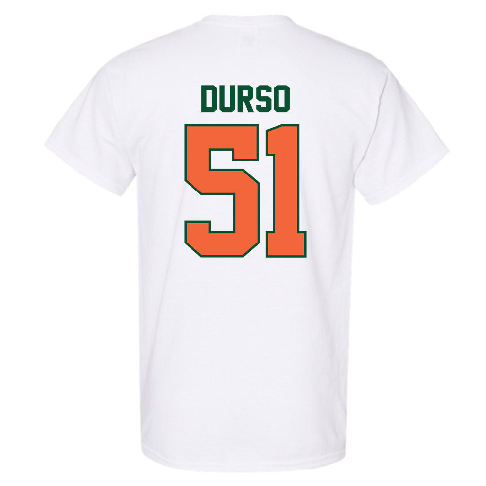 Miami - NCAA Baseball : Jack Durso - Sports Shersey T-Shirt-1