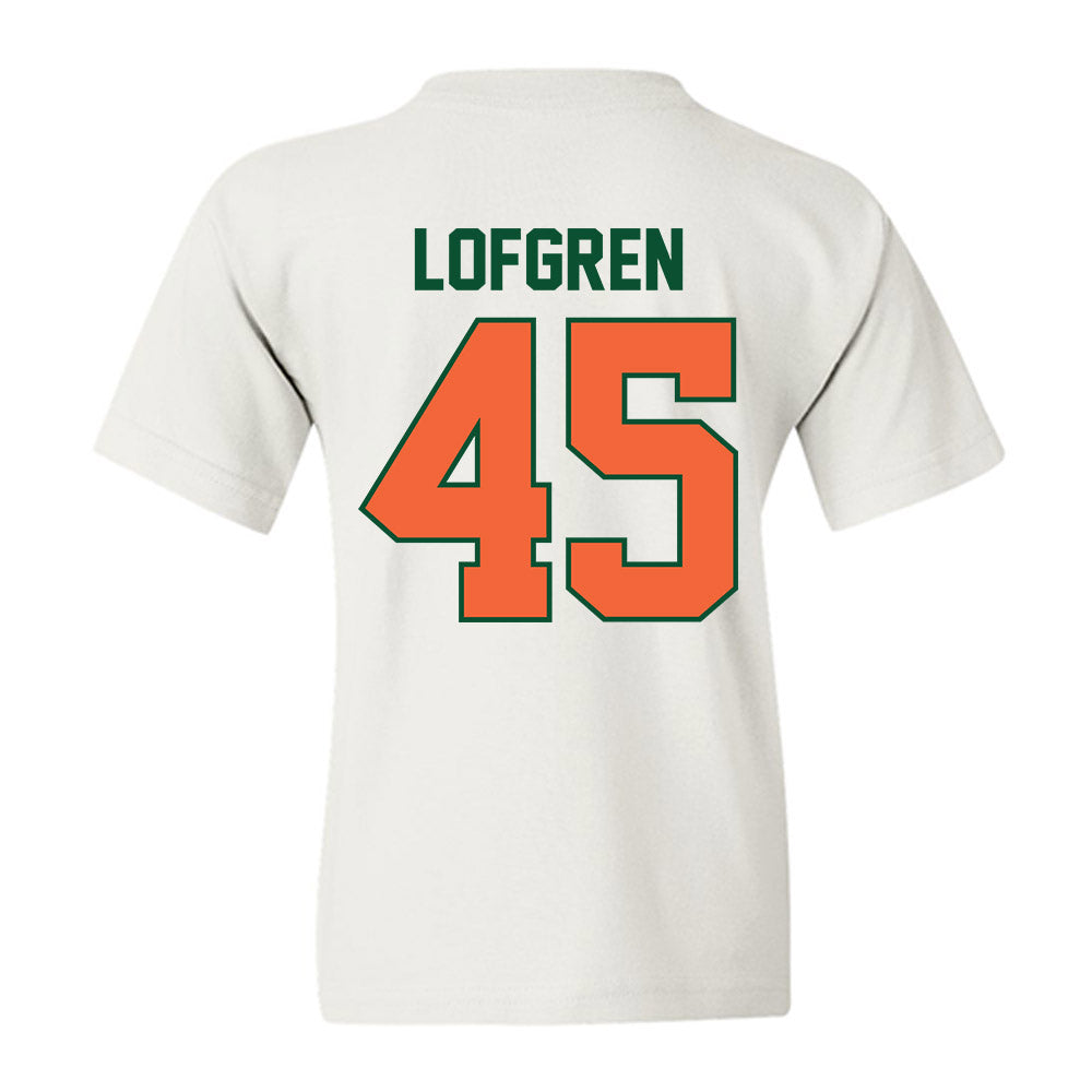 Miami - NCAA Baseball : Brixton Lofgren - Sports Shersey Youth T-Shirt-1