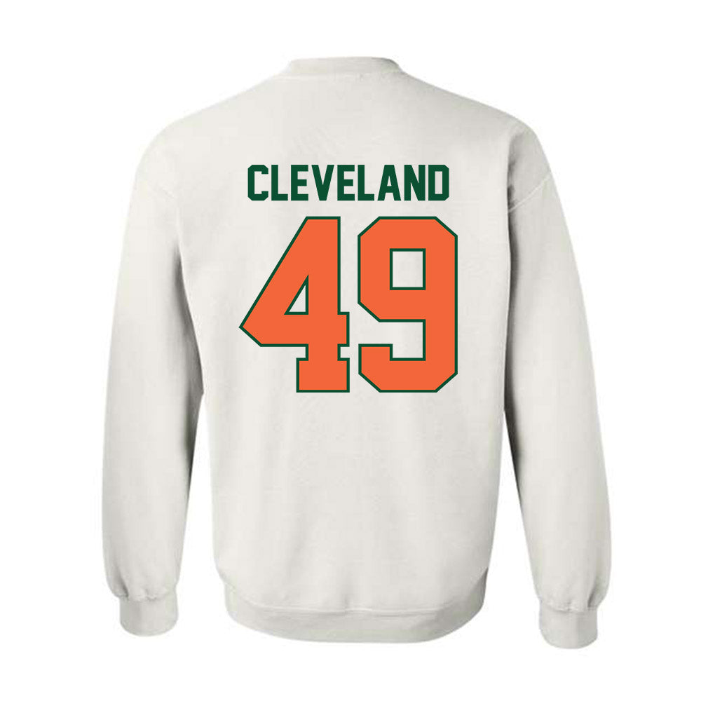 Miami - NCAA Baseball : Jackson Cleveland - Sports Shersey Crewneck Sweatshirt-1