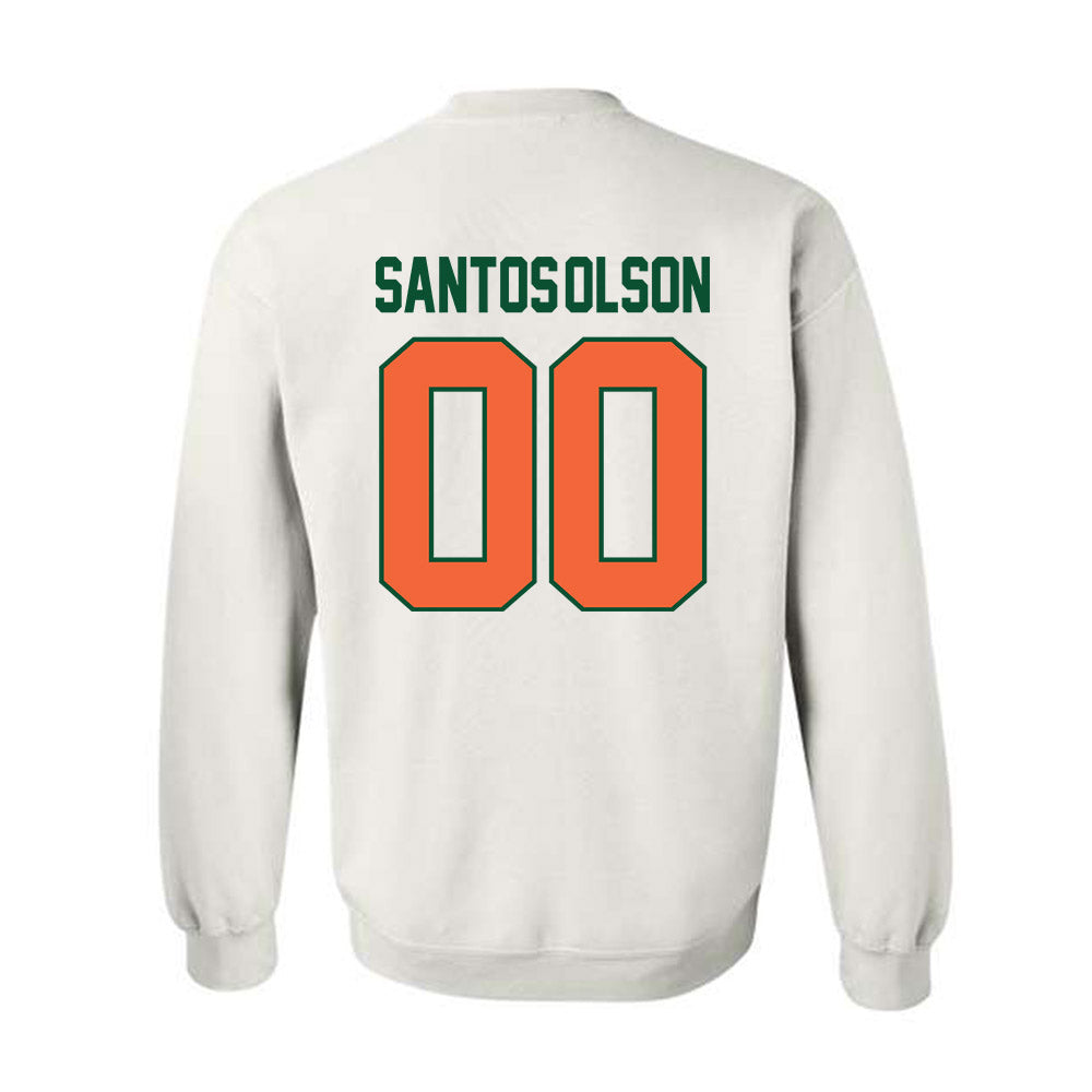 Miami - NCAA Baseball : Sebastian Santos-Olson - Sports Shersey Crewneck Sweatshirt-1