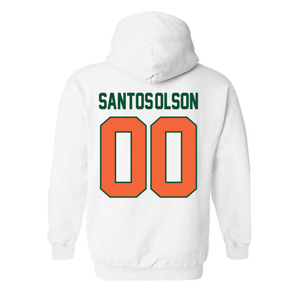 Miami - NCAA Baseball : Sebastian Santos-Olson - Sports Shersey Hooded Sweatshirt-1