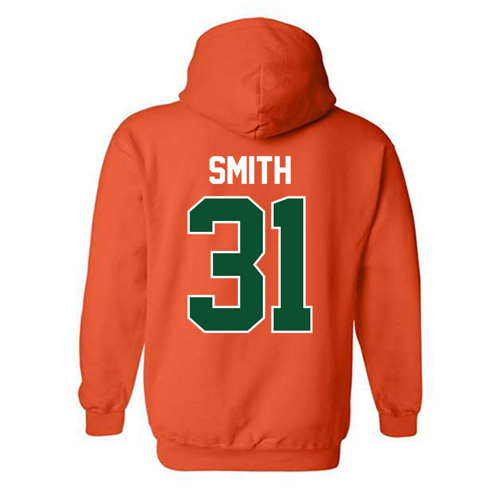 Miami - NCAA Baseball : Will Smith - Sports Shersey Hooded Sweatshirt-1