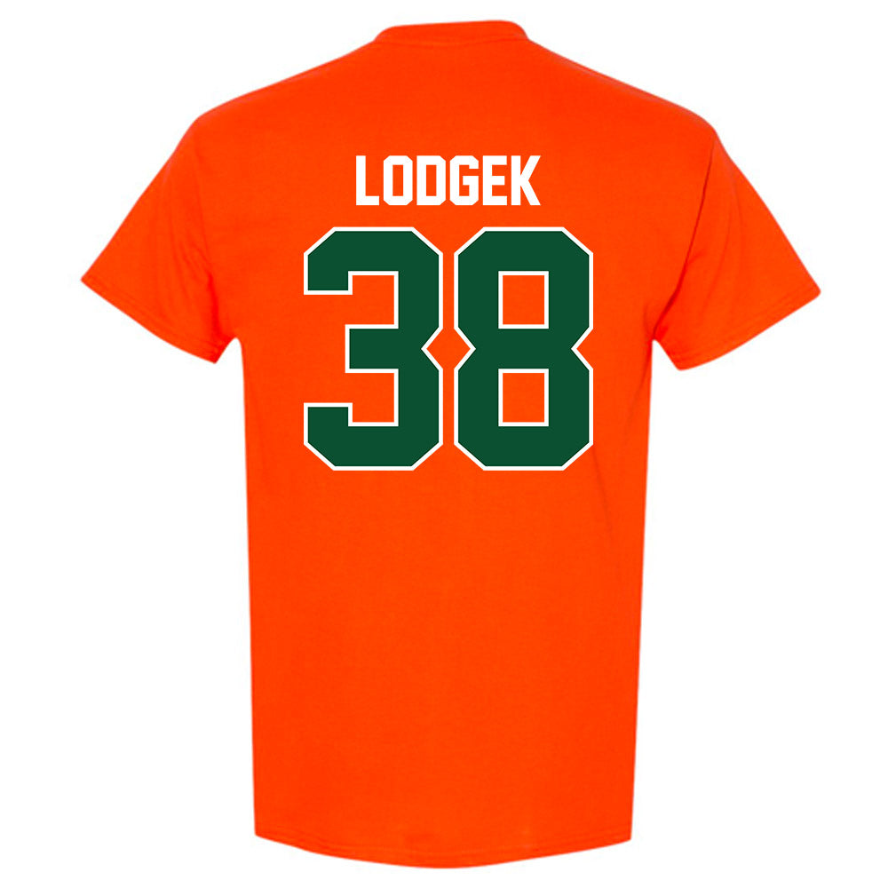 Miami - NCAA Baseball : Jake Lodgek - Sports Shersey T-Shirt-1