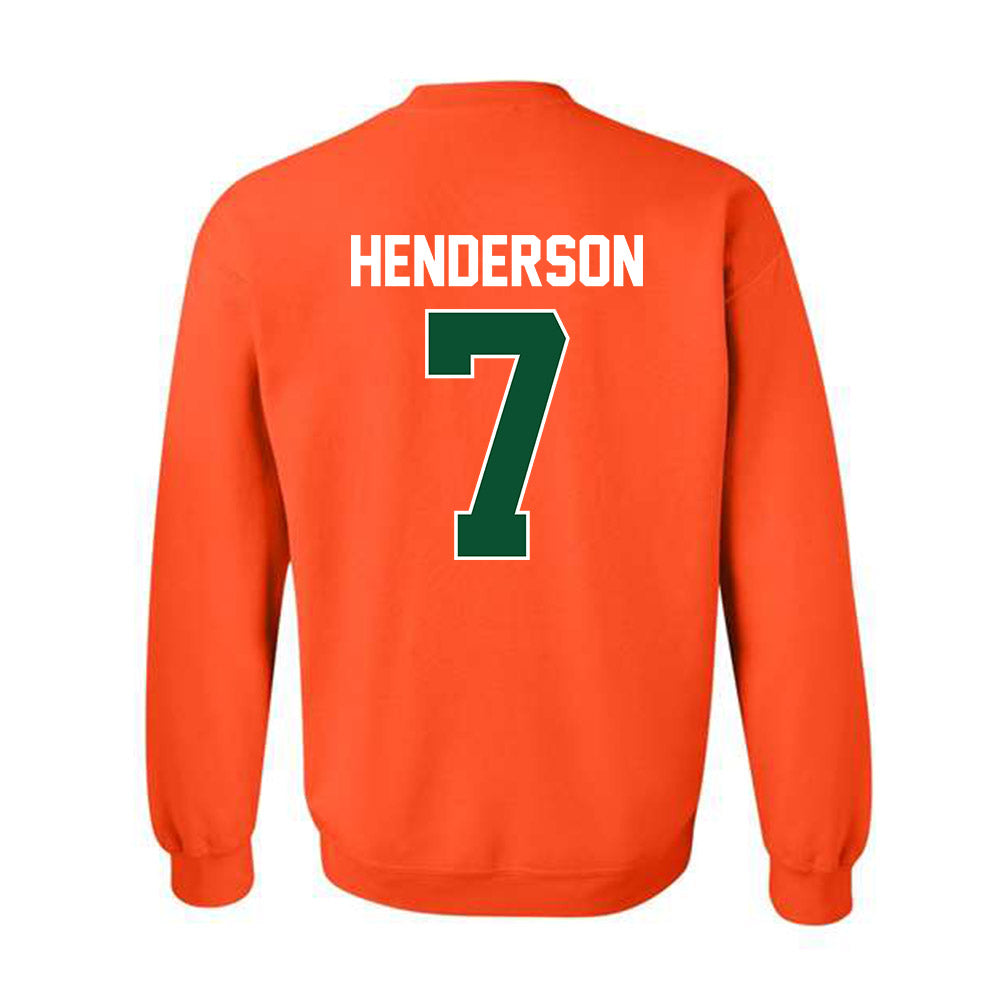Miami - NCAA Men's Basketball : Shelton Henderson - Sports Shersey Crewneck Sweatshirt-1