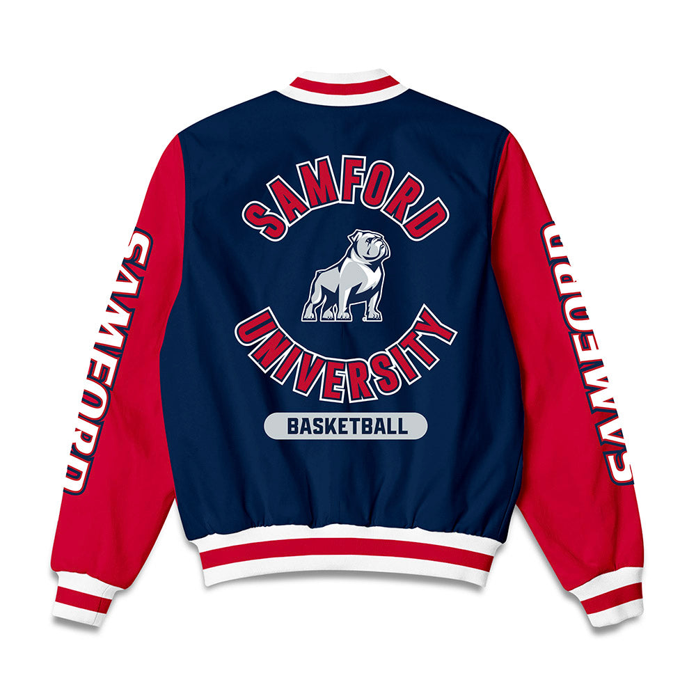 Samford - NCAA Men's Basketball : Julian Brown - Bomber Jacket-1