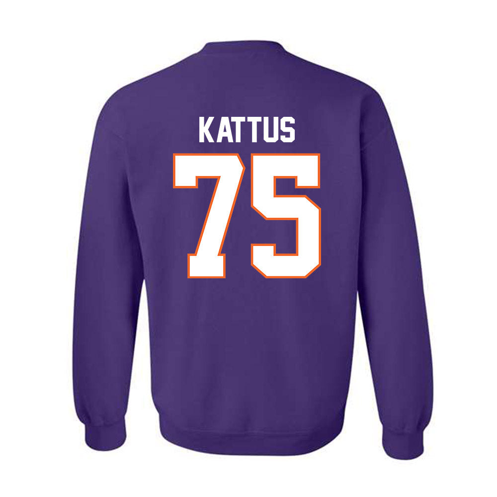 Clemson - NCAA Football : Tucker Kattus - Classic Shersey Crewneck Sweatshirt-1