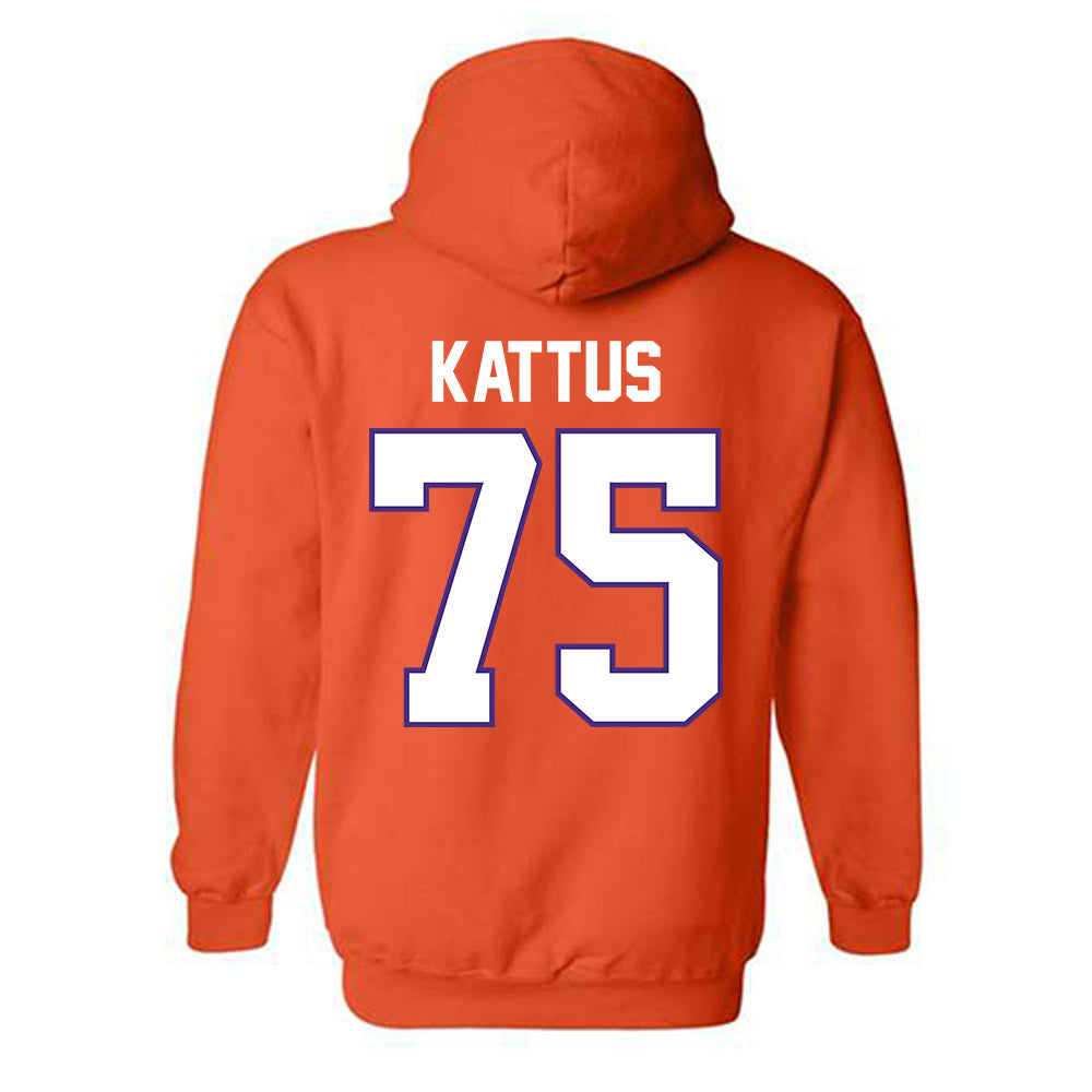 Clemson - NCAA Football : Tucker Kattus - Classic Shersey Hooded Sweatshirt-1